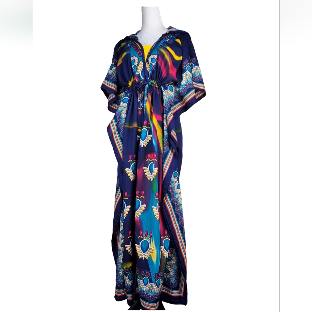 Looking Glam Bright Coloful Kaftan Coverup Size 27